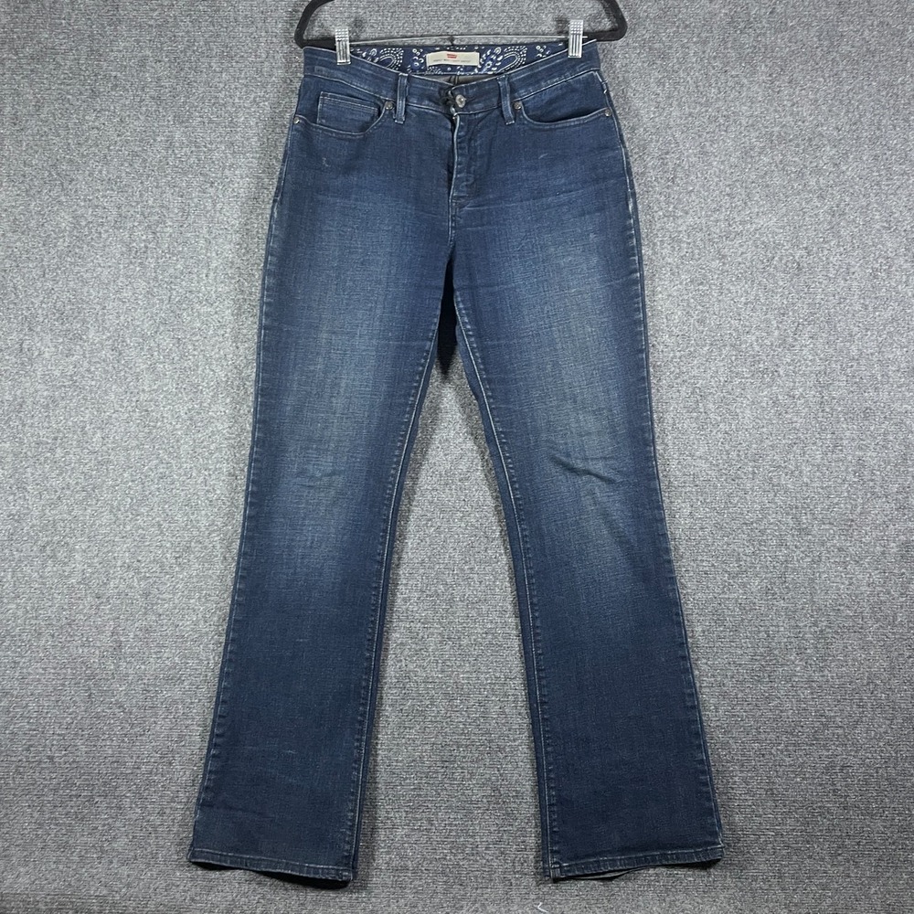 Levis 525 Jeans Perfect Waist Bootcut Dark Wash Blue Cowboy Womens Size 10 M